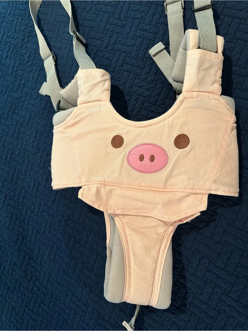 Baby Walking Harness Handheld Walker Assistant Belt Pink Pig Safety